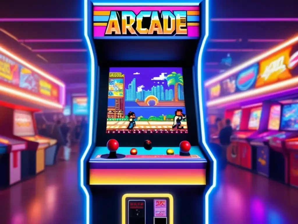 Un ambiente nostálgico de arcade vintage con influencia de arte, música y juegos de estrategia.