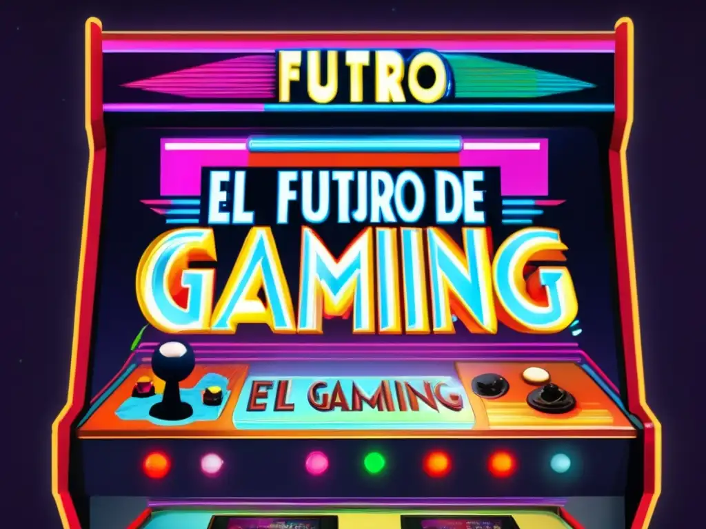 Un antiguo mueble de arcade con una marquesina desgastada y colorida que muestra el título