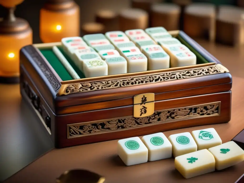 Un detallado y nostálgico juego de mahjong antiguo, evocando la historia y evolución del mahjong en Europa.