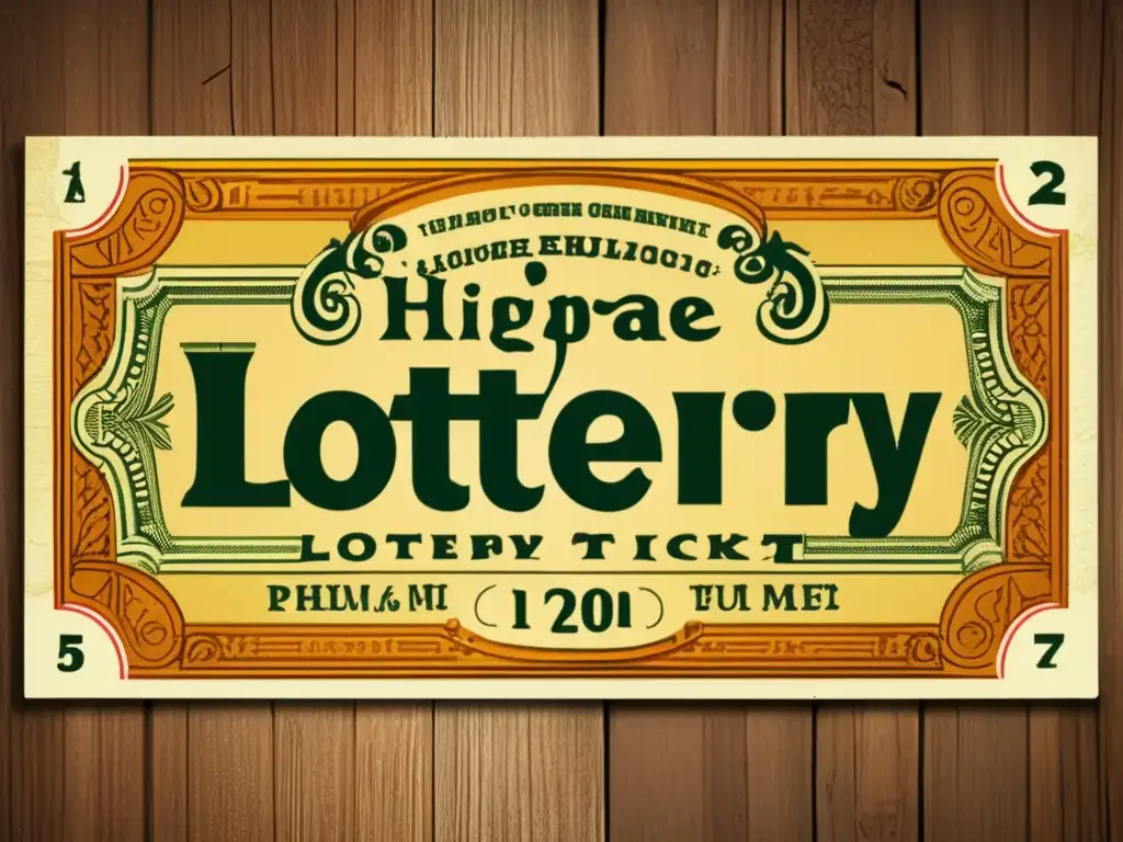 Detalle fascinante de un boleto de lotería europea vintage, evocando nostalgia y tradición.