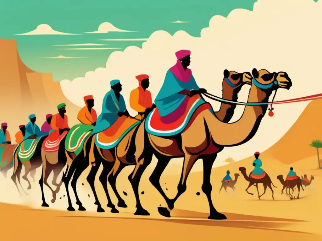 La emoción del folklore somalí se desata en una carrera de camellos, con colores vibrantes y energía en la árida tierra.