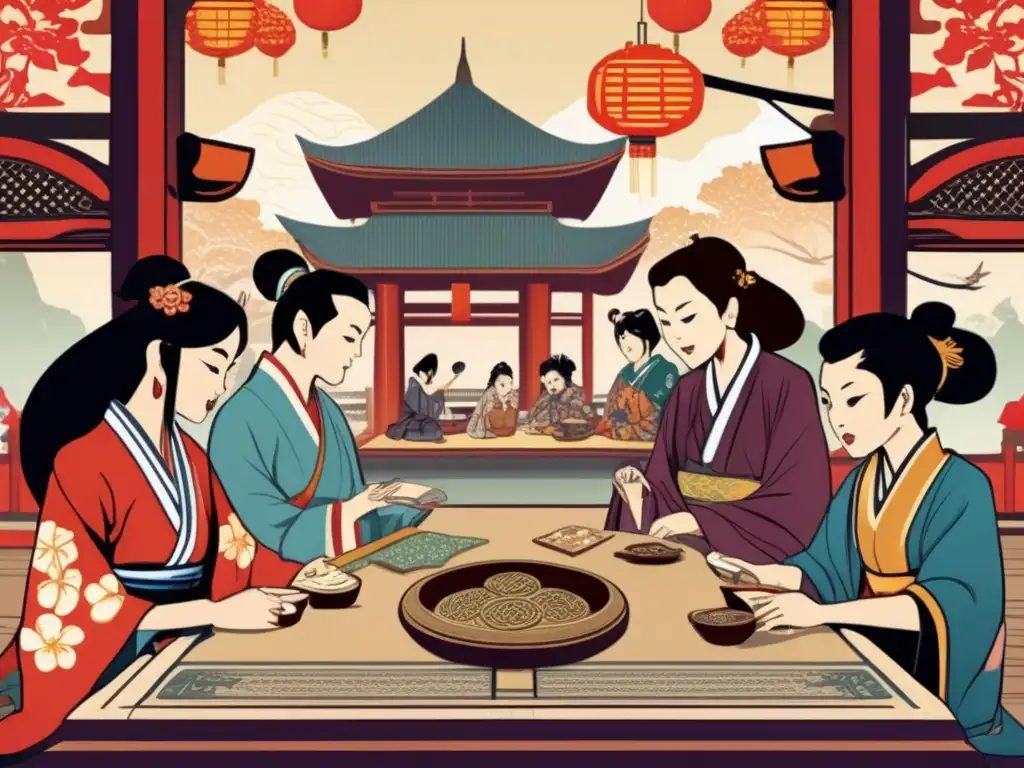 Un emocionante juego de rol con influencia de la cultura oriental, con personajes y escenarios detallados en un ambiente de fusión cultural.