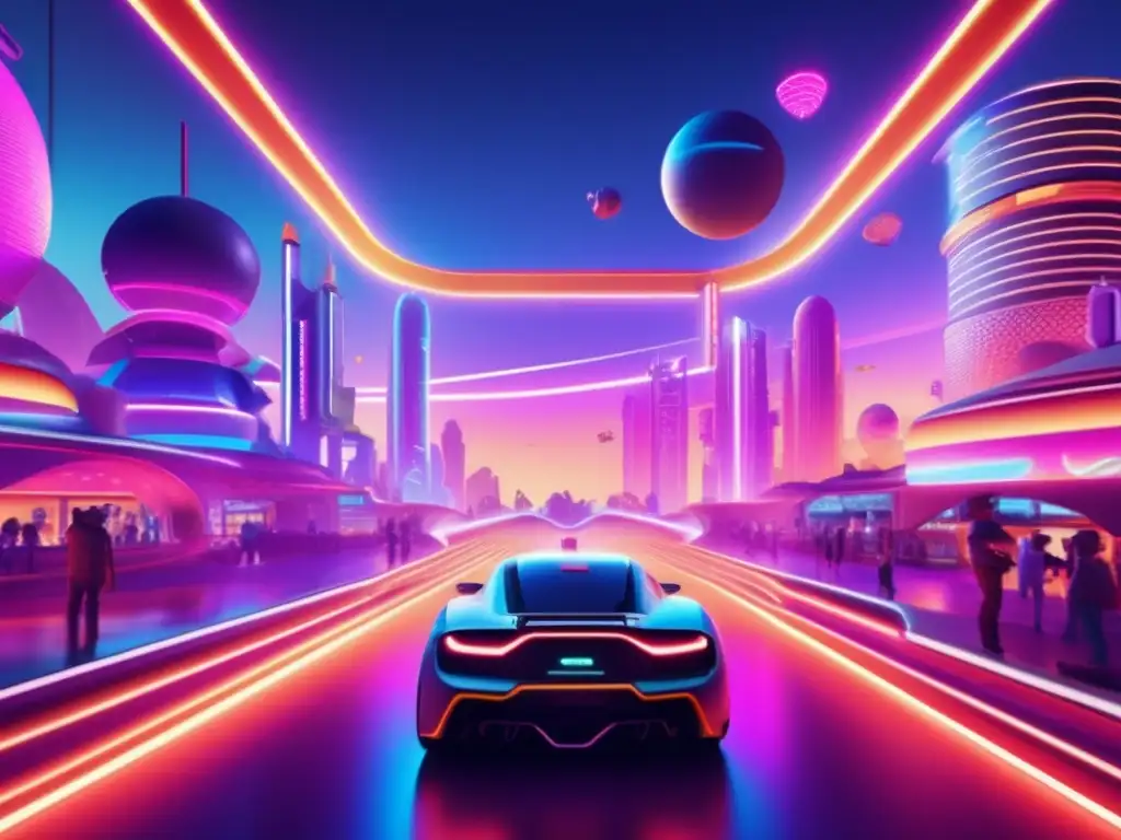 Realidad virtual: Mundo digital vibrante y detallado