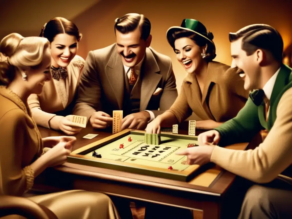 Un grupo disfruta de un juego de mesa clásico en una atmósfera nostálgica. <b>Democratización de la creación de juegos de mesa.