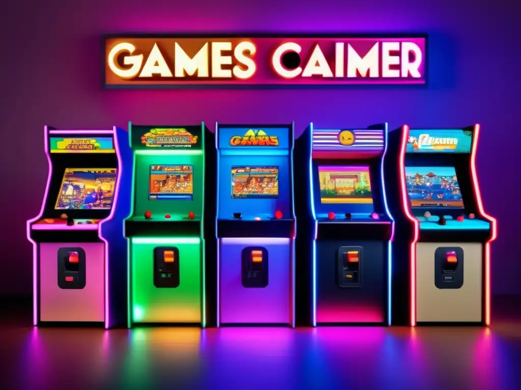Un grupo de jugadores entusiastas rodea una máquina de arcade vintage con pantalla brillante, transmitiendo la emoción y el impacto cultural de las transmisiones en vivo.