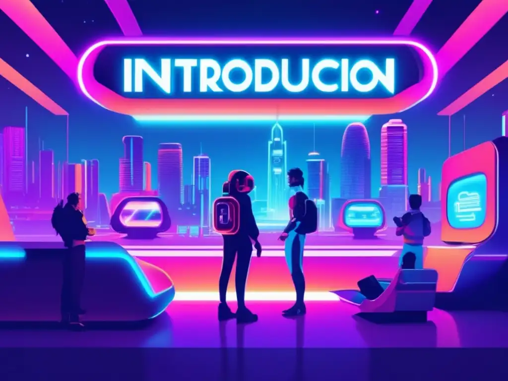 Ilustración futurista de IA en mundo de videojuegos