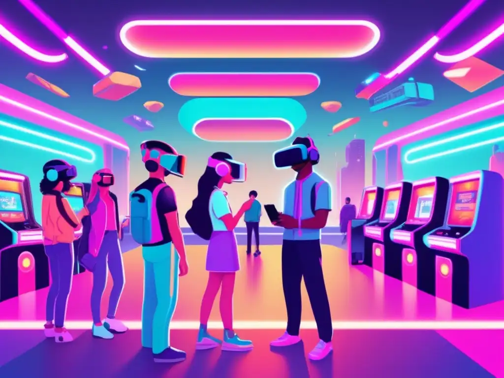 Mundo de juego VR: fusionando lo retro con lo futurista