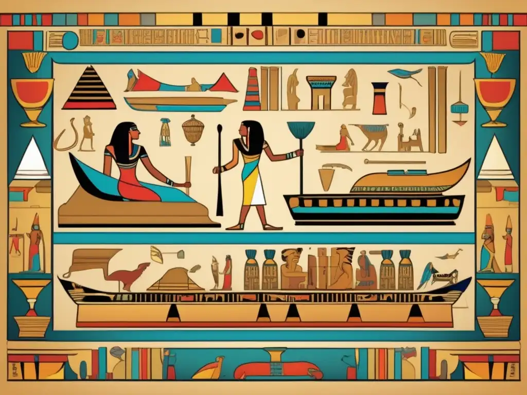 Un juego de Senet egipcio en un bullicioso mercado, con detalles históricos y culturales. <b>Historia y impacto cultural del Senet egipcio.
