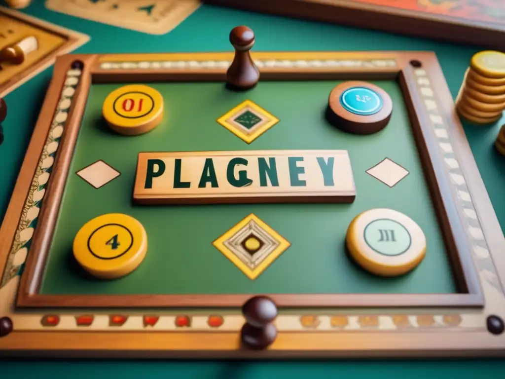 Un juego de mesa de madera con piezas pintadas a mano en una atmósfera cálida y acogedora. <b>Desarrollo cognitivo a través de juegos.