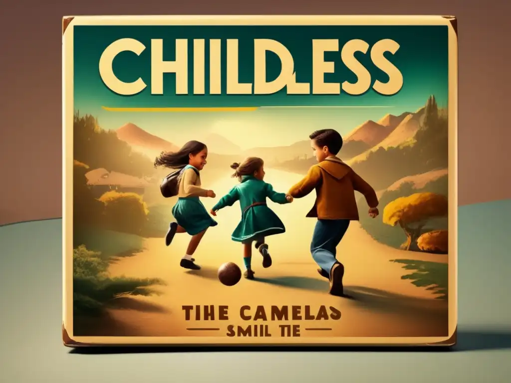 Juego de mesa vintage: Niños superando desafíos con sonrisas