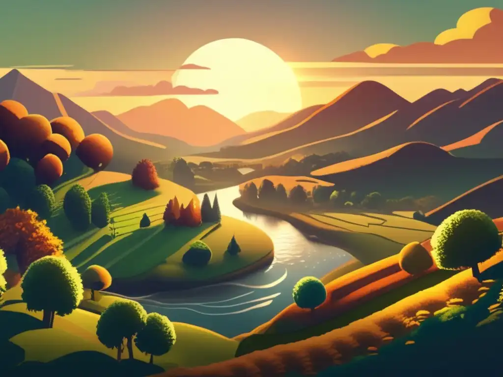 Natureza vintage: paisajes vibrantes y serena belleza