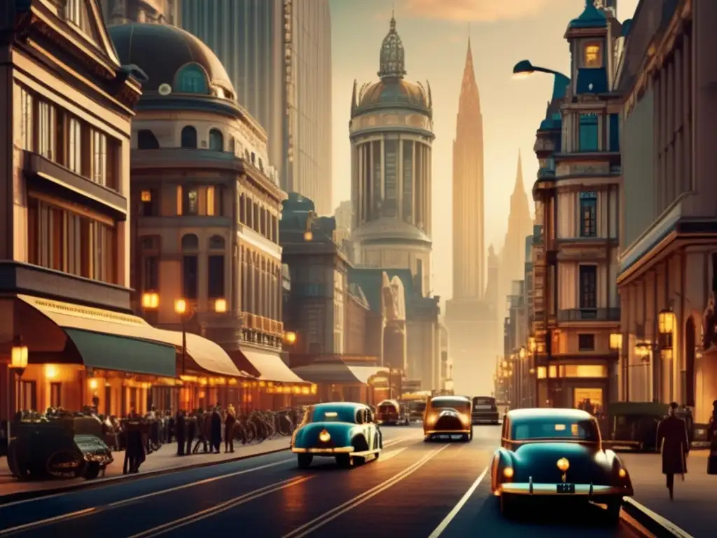 Un paisaje urbano vintage con toques futuristas y avances en IA, videojuegos y simulación.